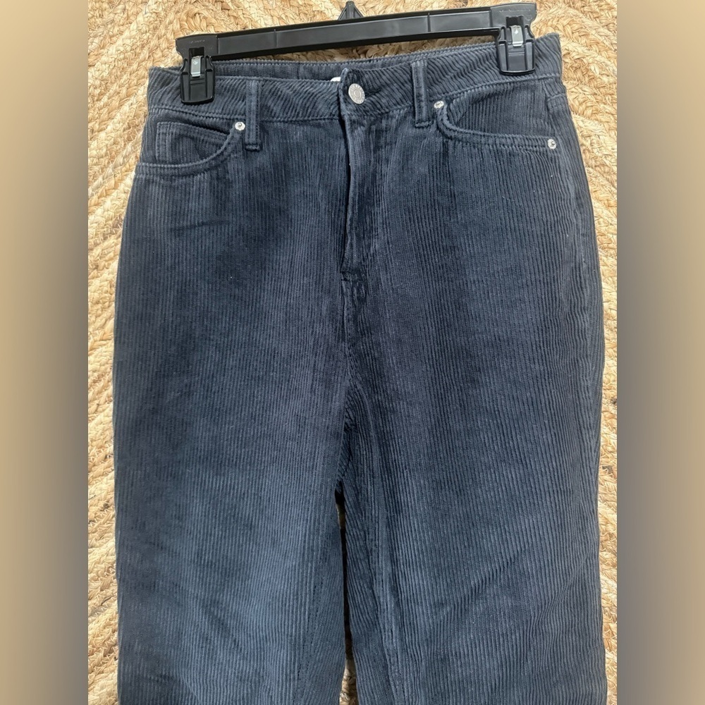 Urban Outfitters BDG Black Corduroy High Rise Mom Jeans/Pants,Straight Leg,26 - Picture 2 of 9